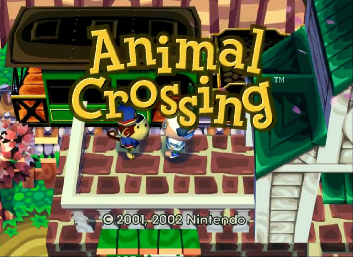 The Animal Crossing title screen running in a browser