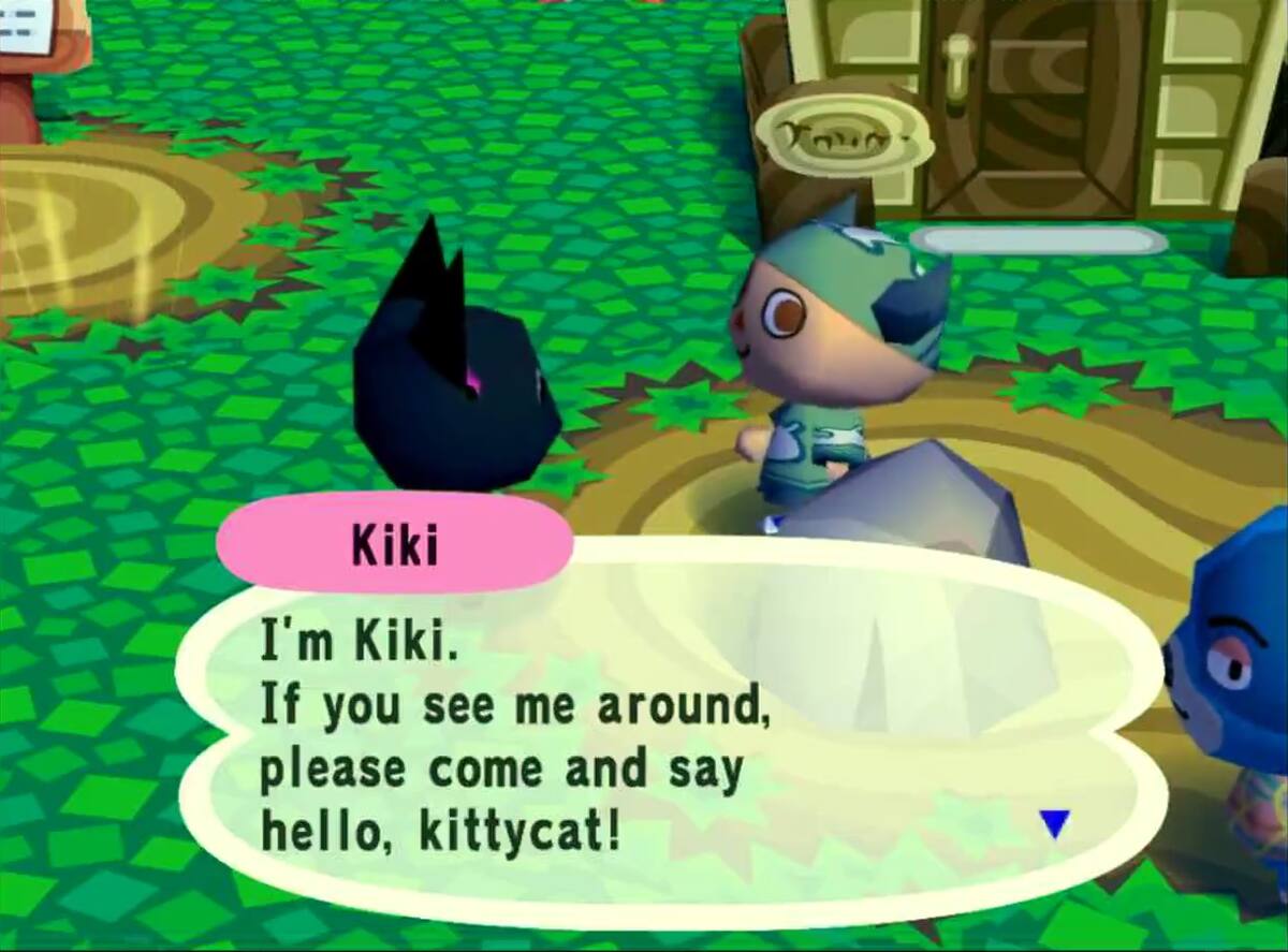 The villager Kiki introducing herself to the player